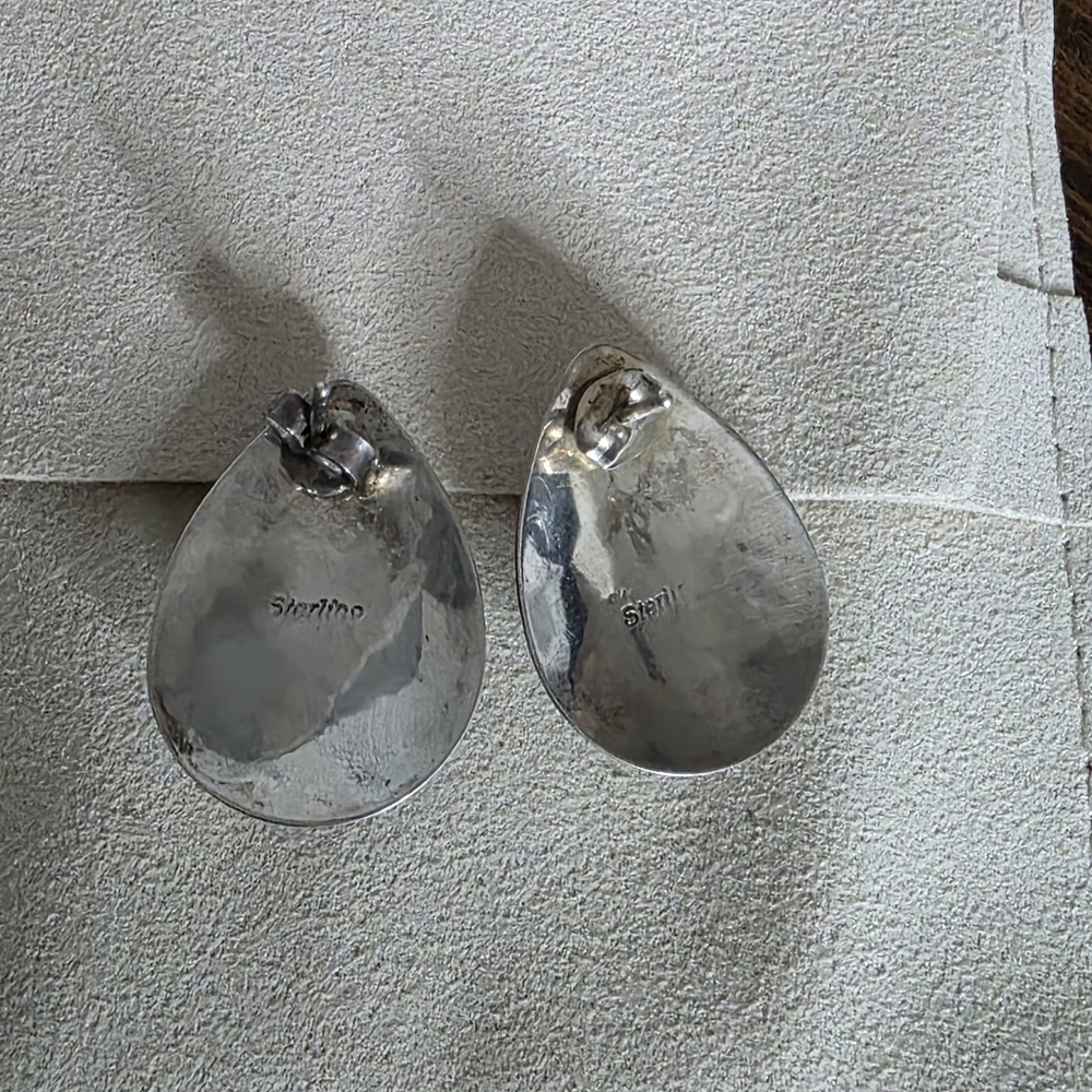 Colorful Teardrop Inlay Earrings - Multicolor - Picture 2 of 5